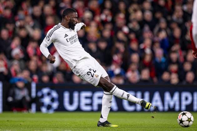 Antonio Rüdiger of Real Madrid during a match between Liverpool and Real Madrid as part of UEFA Champions League at Anfield Stadium on November 27, 2024 in Liverpool, Englandl. (Richard Callis SPP) Copyright: xRichardxCallisx xSPPx spp-en-RiCaSp-rmfc_271124-0971