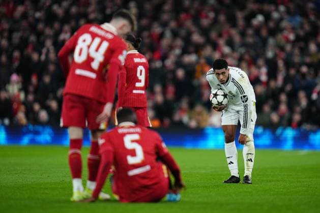 ESP: Liverpool FC v Real Madrid. UEFA Champions League. Date 5 Jude Bellingham of Real Madrid during the UEFA Champions League match, date 5, between Liverpool FC and Real Madrid played at Anfield Stadium on November 27, 2024 in Liverpool, England. kpng Copyright: xBaguxBlancox xPRESSINPHOTOx PS_241127_LIV_RMA_027