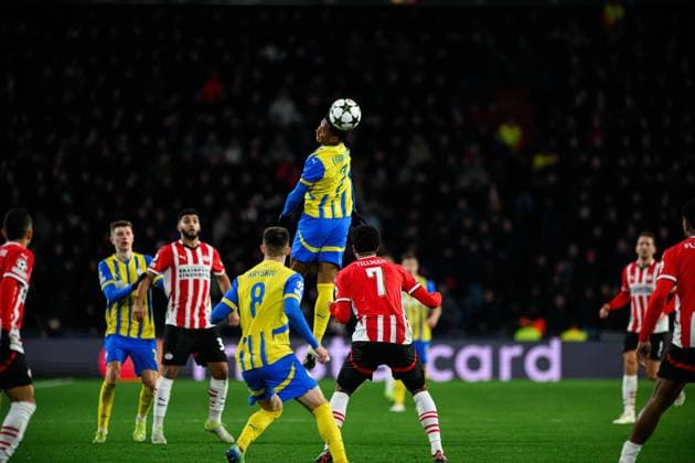 EINDHOVEN, NETHERLAND - 27 NOVEMBER, 2024: The UEFA Champions League football match between PSV - FC Shakhtar Donetsk at Philips Arena  Copyright: xVitaliixKliuievx
