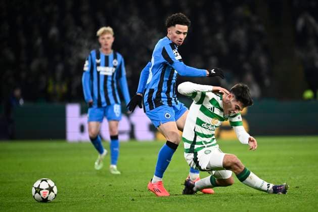 Celtic v Club Brugge - UEFA Champions League GLASGOW, SCOTLAND - NOVEMBER 27 : Talbi Chemsdine midfielder of Club Brugge during the UEFA Champions League phase matchday 5 between Celtic and Club Brugge on November 27, 2024 in Glasgow, Scotland, 27 11 2024 Glasgow Scotland  Copyright: xPeterxDexVoechtx