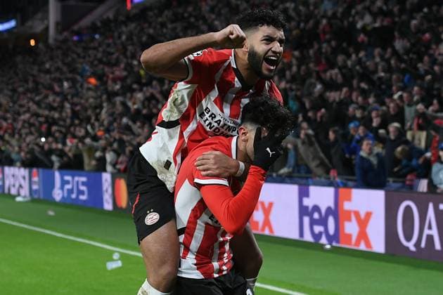 Soccer UEFA Champions League matchday 5 PSV Eindhoven Shakhtar Donetsk on 27 11 2024 at Philips Stadion in Eindhoven Goal celebration to 3 2 by Ricardo Pepi Eindhoven xRx