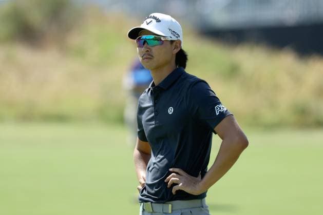GOLF AUSTRALIAN OPEN, Min Woo Lee at hole 14 on day one of the ISPS HANDA Australian Open at Kingston Heath Golf Club in Melbourne, Thursday, November 28, 2024. ( NO ARCHIVING, EDITORIAL USE ONLY, NO USE IN BOOKS WITHOUT CONSENT MELBOURNE VICTORIA AUSTRALIA  Copyright: xCONxCHRONISx 20241128156494882386