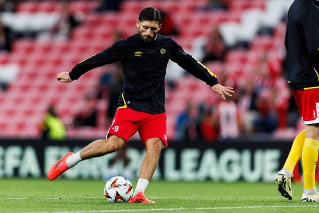241128 Arber Zeneli of Elfsborg ahead of the Europa League match between Athletic Bilbao and Elfsborg on November 28, 2024 in Bilbao Photo Bildbyran EXT BILDBYRAN kod XY XZ0198 fotboll football soccer fotball uefa europa league europa league athletic bilbao elfsborg bbeng  Copyright: BILDBYRANxEXT BB241128BB692