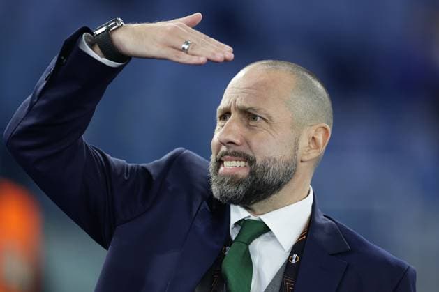 UEFA Europa League phase match day 5 SS Lazio vs Ludogorets Ludogorets Croatian coach Igor Jovicevic looks during UEFA Europa League phase match day 5 match between SS Lazio vs Ludogorets at Olimpico stadium on November 28, 2024 in Rome, Italy. ABPH8762 Copyright: xAntonioxBalascox