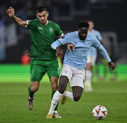 As Roma 28 11 2024 - Europa League Lazio-Ludogorets foto Antonello Sammarco Image nella foto: Boulaye Dia-Ivaylo Chochev 