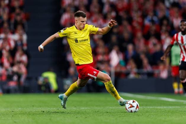 241128 Andri Fannar Baldursson of Elfsborg during the Europa League match between Athletic Bilbao and Elfsborg on November 28, 2024 in Bilbao Photo Bildbyran EXT BILDBYRAN kod XY XZ0198 fotboll football soccer fotball uefa europa league europa league athletic bilbao elfsborg bbeng  Copyright: BILDBYRANxEXT BB241128BB832