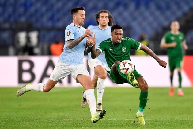 Matias Vecino of SS Lazio and Rwan Seco of Ludogorets during the Europa League football match between SS Lazio and PFK Ludogorets at Olimpico stadium in Rome (Italy), November 28, 2024. AntoniettaxBaldassarre