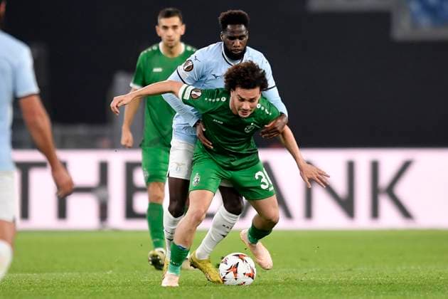 Boulaye Dia of SS Lazio and Pedro Naressi of Ludogorets during the Europa League football match between SS Lazio and PFK Ludogorets at Olimpico stadium in Rome (Italy), November 28, 2024. AntoniettaxBaldassarre