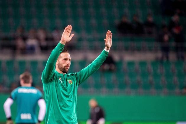 SOCCER - UEFA ECL, Rapid vs Rovers VIENNA,AUSTRIA,28.NOV.24 - SOCCER - UEFA Conference League, SK Rapid Wien vs Shamrock Rovers. Image shows Guido Burgstaller (Rapid).  GEPAxpictures xPhilippxBrem