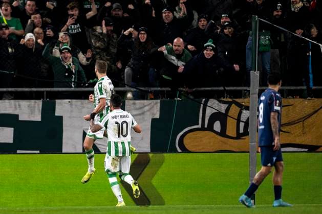 241128 Barnabas Varga of Ferencvaros celebrates the 1 0 goal during the UEFA Europa League football match between Ferencvaros and Malmö FF on November 28, 2024 in Budapest Photo Petter Arvidson BILDBYRAN kod PA PA0935 fotboll football soccer fotball uefa europa league europa league malmö ff Ferencvaros bbeng  Copyright: PETTERxARVIDSON BB241128PA051