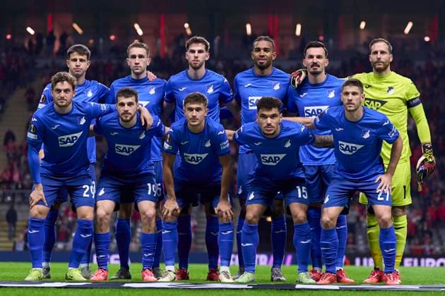 SC Braga v TSG 1899 Hoffenheim - UEFA Europa League 2024 25 League Phase MD5 TSG 1899 Hoffenheim players line up for the team photos prior to the UEFA Europa League match between SC Braga and TSG 1899 Hoffenheim at Estadio Municipal de Braga in Braga, Portugal, on November 28, 2024. Braga, Portugal Portugal  Copyright: xJosexManuelxAlvarezxReyx originalFilename:alvarezrey-notitle241128_npnoZ.jpg