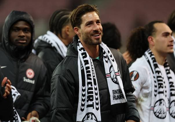 28 11 2024, Football UEFA Europa League, FC Midtjylland Eintracht Frankfurt, emonline, emspor, v l , Goalkeeper Kevin Trapp Eintracht Frankfurt DFL DFB REGULATIONS PROHIBIT ANY USE OF PHOTOGRAPHS AS IMAGE SEQUENCES AND OR QUASI VIDEO xdcx Copyright: HMBxMedia Claus