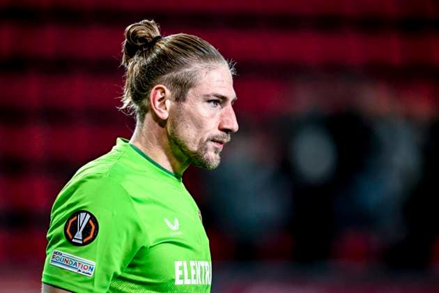 FC Twente goalkeeper Lars Unnerstall, during the match Twente Union Sint Gillis at the Grolsch Veste for the UEFA Europa League League phase Matchday 5 season 2024 2025 in ENSCHEDE, Netherlands on 28 november 2024, photo by Stefan Koops EYE4images DeFodi Images Defodi 746 202241 Defodi-746