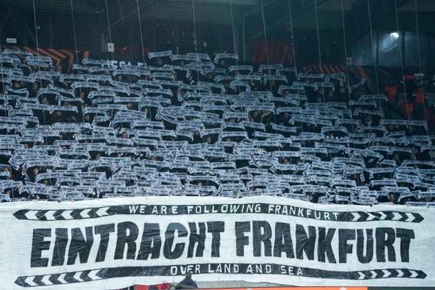 Frankfurt s fans warm up for the UEFA Europa League match between FC Midtjylland and Eintracht Frankfurt at MCH Arena in Herning on Thursday, November 28, 2024 Photo Bo Amstrup Ritzau Scanpix , Herning Denmark Mors  Copyright: BoxAmrstrupx xRitzauxScanpix BoxAmstrupx spdk20241129-000358-L