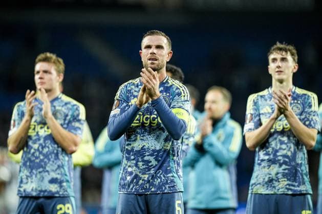 SAN SEBASTIAN - Jordan Henderson of Ajax disappointment after the UEFA Europa League match between Real Sociedad and Ajax Amsterdam at the Reala Arena on Nov. 28, 2024 in San Sebastian, Spain. ANP TOBIAS KLEUVER UEFA Europa League 2024 25 League Phase MD5 2024 25 xVIxANPxSportx xxANPxIVx 514475595 originalFilename: 514475595.jpg