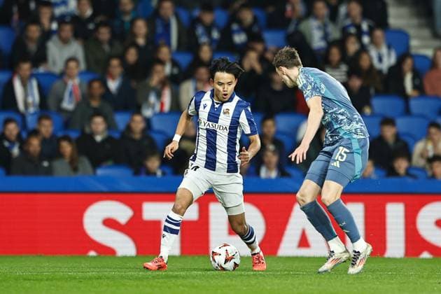 Takefusa Kubo (Sociedad), NOVEMBER 28, 2024 - Football Soccer : UEFA Europa League League phase match day 5 between Real Sociedad 2-0 AFC Ajax at the Reale Arena in San Sebastian, Spain. Noxthirdxpartyxsales  (274701452)