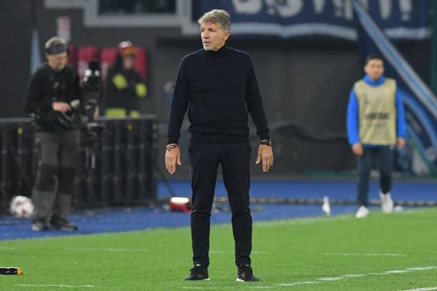 Soccer, Europa League qualifying round , SS Lazio v Ludogorets Lazio Coach Marco Baroni reacts during the Europa League qualifying round - 5th leg match between SS Lazio v Fc Ludogorets at Olympic stadium, Italy, Nov 28th, 2024. Imago-Images Emmefoto Copyright: xImago-Images Emmefotox
