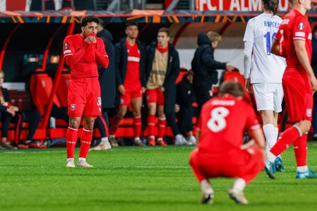 Sayfallah Ltaief of FC Twente disappointed , UEFA Europa League 2024 25 League Phase MD5, FC Twente v R. Union Saint-Gilloise, De Grolsch Veste, November 28, 2024, Enschede, Netherlands.