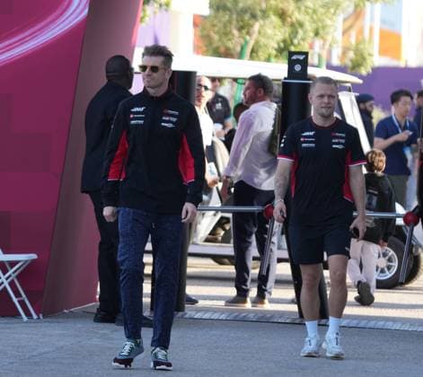 29 11 2024, Losail International Circuit, Doha, Formula 1 Qatar Airways Qatar Grand Prix 2024 ,in the picture Nico Hülkenberg DEU , MoneyGram Haas F1 Team, Kevin Magnussen DNK Photo by Hasan Bratic DeFodi Images Defodi 506 20241129 hbr 1619