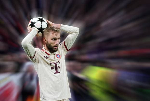 26 11 2024, Champions League, FC Bayern vs Paris Saint Germain, Allianz Arena Muenchen, Football, Sport, in the picture Konrad Laimer FC Bayern Muenchen