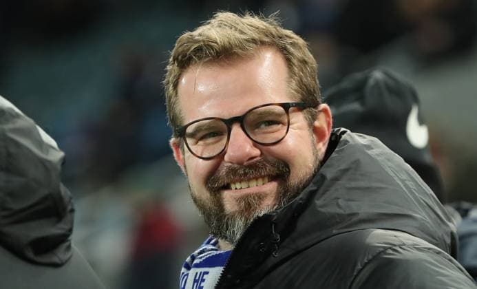 President Fabian Drescher Portrait Portrait Single image close up Sport Soccer Football 2 Bundesliga Men 14 Matchday Season 2024 2025 29 11 2024 1 FC Magdeburg FCM vs Hertha BSC Berlin DFL regulations prohibit any use of photographs as image sequences and or quasi video