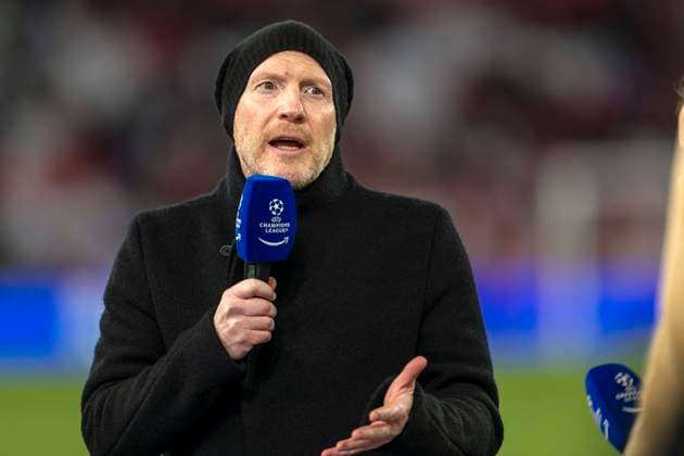 26 11 2024, Football UEFA Champions League 2024 2025 Matchday 5, FC Bayern Munich Paris St Germain, at the Allianz Arena Munich Matthias Sammer at the microphone
