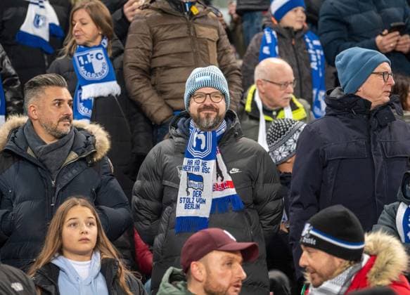 Soccer, Men, Season 2024 2025, 2 Bundesliga 14 Matchday , 1 FC Magdeburg Hertha BSC, President Fabian Drescher M , Hertha in the stands, 29 11 2024, Copyright: xSebastianxRäppold MatthiasxKochx