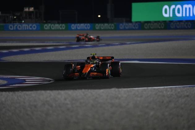 Formula 1 Qatar Airways Qatar Grand Prix 2024 29 11 2024, Losail International Circuit, Doha, Formula 1 Qatar Airways Qatar Grand Prix 2024 ,in the picture Lando Norris GBR , McLaren F1 Team, Oscar Piastri AUS nordphotoxGmbHx xBratic nph00250