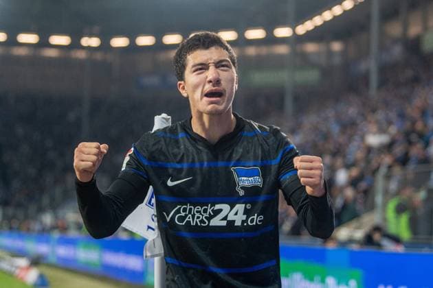 Soccer, Men, Season 2024 2025, 2 Bundesliga 14 Matchday , 1 FC Magdeburg Hertha BSC, Ibrahim Maza Hertha BSC , 29 11 2024, Copyright: xSebastianxRäppold MatthiasxKochx