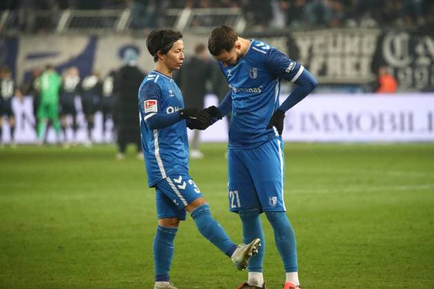 29 11 2024, xgox, Soccer 2 Bundesliga, 1 FC Magdeburg Hertha BSC Berlin emspor, v l Tatsuya Ito Magdeburg, 37 , Falko Michel Magdeburg, 21 disappointed, disappointed, disappointed DFL DFB REGULATIONS PROHIBIT ANY USE OF PHOTOGRAPHS as IMAGE SEQUENCES and or QUASI VIDEO Magdeburg