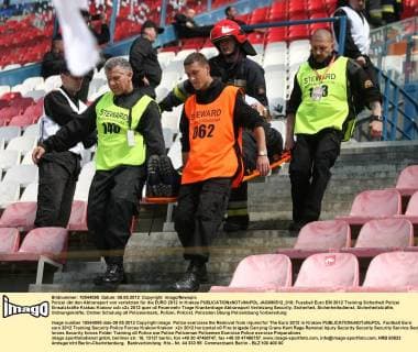 Football, Euro 2012, Police in Krakow train security operations