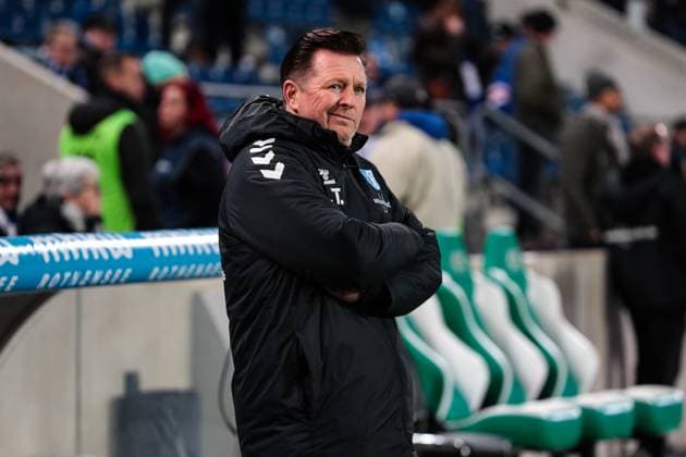 Coach Christian Titz 1 FC Magdeburg 2 Soccer Bundesliga Season 2024 2025 1 FC Magdeburg vs Hertha BSC Berlin at the Avnet Arena in Magdeburg Soccer,Man,Men,Germany,29 11 2024