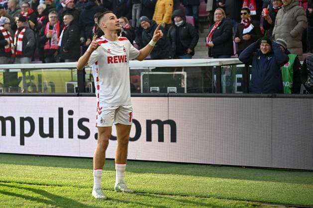 Koeln, Rheinenergiestadion, 30 11 24, GER, Herren, 2 Bundesliga, Saison 2024 2025, 1 FC Koeln Hannover 96 Bild Tim LEMPERLE Koeln jubilates after his goal for 1 1 Only for editorial use DFL regulations prohibit any use of photographs as image sequences and or quasi video NRW Germany