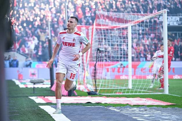 30 11 2024, Football, 2 Bundesliga, Matchday 14 Season 2024 2025, 1 FC Köln Hannover 96, Tim Lemperle 1 FC Köln celebrates the goal for 1 1 xRHR PHOTO TKx Copyright: RHR-FOTOx RHR-FOTO TK