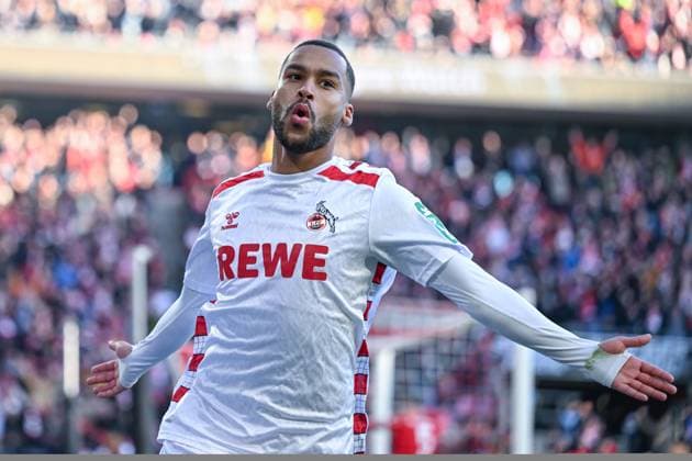 30 11 2024, Football, 2 Bundesliga, Matchday 14 Season 2024 2025, 1 FC Köln Hannover 96, Linton Maina 1 FC Köln celebrates the goal for 2 1 xRHR PHOTO TKx Copyright: RHR-FOTOx RHR-FOTO TK