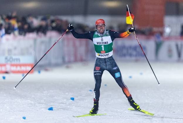 Bilder des Jahres 2024, Sport 11 November Sport Themen der Woche KW48 Sport Bilder des Tages NORDIC SKIING - FIS WC Ruka, Nordic Opening KUUSAMO,FINLAND,30.NOV.24 - NORDIC SKIING, NORDIC COMBINED, CROSS COUNTRY - FIS World Cup, Nordic Opening, 10km Gundersen, men. Image shows the rejoicing of Johannes Rydzek (GER).  GEPAxpictures xHaraldxSteiner
