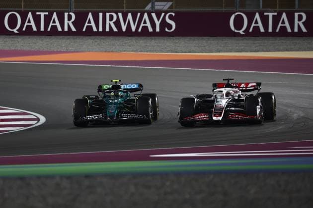 F1 Grand Prix Of Qatar 2024 Sprint Kevin Magnussen of Haas and Fernando Alonso of Aston Martin Aramco during Sprint ahead of the Formula 1 Grand Prix of Qatar at Lusail International Circuit in Lusail, Qatar on November 30, 2024. Lusail Qatar  Copyright: xJakubxPorzyckix originalFilename:porzycki-f1grandp241130_np38e.jpg