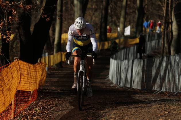 Cyclo-cross World Masters Championships in Hamburg, men, age group 55 59 Jens Schwedler Harvestehuder RV from Hamburg wins the title