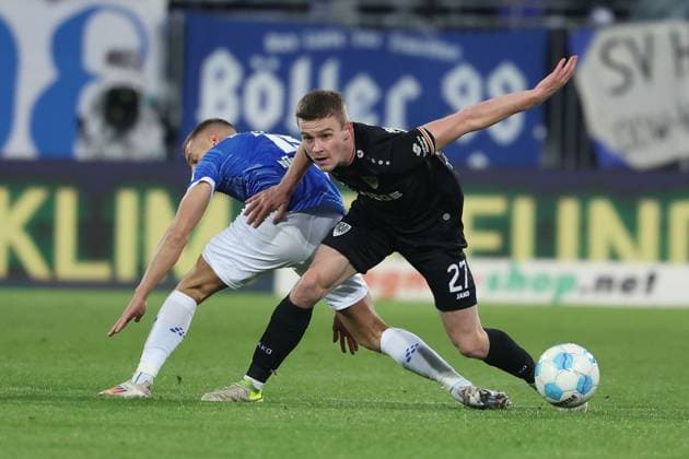 2024 11 30 xJFAx 2 Bundesliga SV Darmstadt 98 Preußen Münster v l , Fabian Nürnberger SV Darmstadt 98 , Jano Ter Preußen Münster Zweikampf, Action, Aktion, Battles for the Ball DFL DFB REGULATIONS PROHIBIT ANY USE OF PHOTOGRAPHS as IMAGE SEQUENCES and or QUASI VIDEO Copyright: JoaquimxFerreira