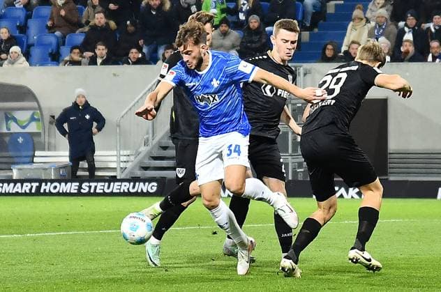 30 11 2024, xhbx, Soccer 2 Bundesliga, SV Darmstadt 98 Preussen Münster emspor, v l Killian Corredor SV Darmstadt 98 DFL DFB REGULATIONS PROHIBIT ANY USE OF PHOTOGRAPHS as IMAGE SEQUENCES and or QUASI VIDEO Darmstadt
