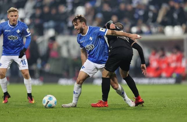30 11 2024, xdcx, Soccer 2 Bundesliga, SV Darmstadt 98 SC Preußen Münster, emonline, emspor, despor, v l , Killian Corredor SV Darmstadt 98 , Rico Preißinger SC Preußen Münster DFL DFB REGULATIONS PROHIBIT ANY USE OF PHOTOGRAPHS AS IMAGE SEQUENCES AND OR QUASI VIDEO Copyright: HMBxMedia Claus