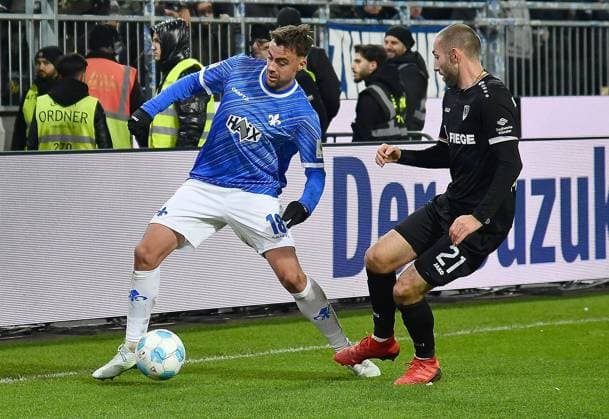 30 11 2024, xhbx, Soccer 2 Bundesliga, SV Darmstadt 98 Preussen Münster emspor, v l Philipp Förster SV Darmstadt 98 , Rico Preißinger Preußen Münster DFL DFB REGULATIONS PROHIBIT ANY USE OF PHOTOGRAPHS as IMAGE SEQUENCES and or QUASI VIDEO Darmstadt