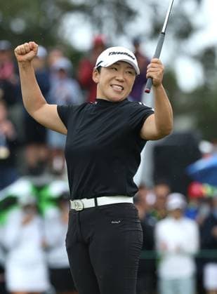 GOLF AUSTRALIAN OPEN, Jiyai Shin of Korea reacts on the 18th after winning the Women?s Australian Open at Kingston Heath Golf Club in Melbourne, Sunday, December 1, 2024. ( NO ARCHIVING, EDITORIAL USE ONLY, NO USE IN BOOKS WITHOUT CONSENT MELBOURNE VICTORIA AUSTRALIA  Copyright: xCONxCHRONISx 20241201137745648241