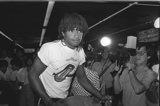 Archivbilder der Woche SPORT KW48 French tennis star Yannick Noah arriving in Hong Kong for his high-profile clash with world no 2, Ivan Lendl, at the Hong Kong Coliseum. EDITORIAL USE ONLY  Copyright: xx MER2016060110410759 M.xChanx scmpphotos536998