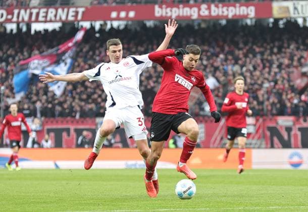 01 12 2024 Soccer Season 2024 2025 2 Soccer Bundesliga 14 Matchday 1 FC Nürnberg FCN Club Fortuna Düsseldorf 1895 F95 Sportfoto Zink DaMa xdaxmax DFL regulations prohibit any use of photographs as image sequences and or quasi video only for editorial use Marcel Sobottka 31, Fortuna Düsseldorf F95 Stefanos Tzimas 9, 1 FC Nürnberg FCN