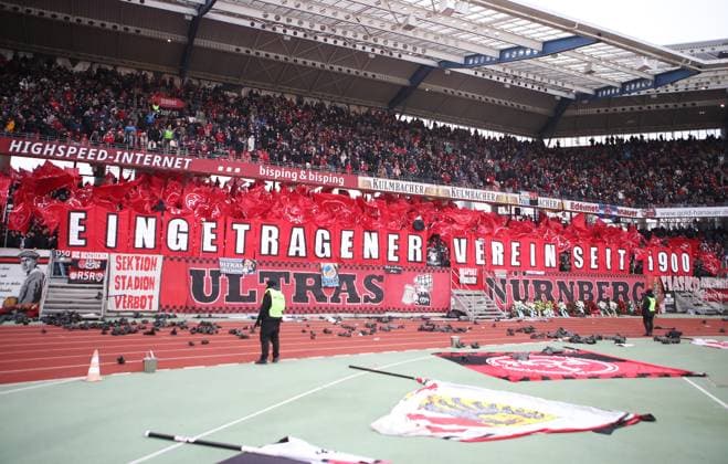 01 12 2024 Football season 2024 2025 2 Football Bundesliga 14 Matchday 1 FC Nürnberg FCN Club Fortuna Düsseldorf 1895 F95 Sportfoto Zink DaMa xdaxmax DFL regulations prohibit any use of photographs as image sequences and or quasi video only for editorial use Choreografie der Clubfan Clubfans FCN Fans Fans ur second half Registered club since 1900