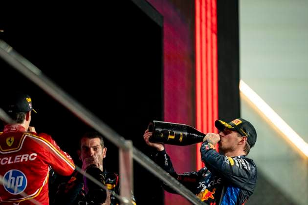 December 1, 2024, Lusail, Qatar: Dutch driver MAX VERSTAPPEN (Red Bull Racing) celebrates after winning the 2024 FIA Formula 1 Qatar Grand Prix at Lusail International Circuit in Lusail, Qatar. Lusail Qatar - ZUMAg147 20241201_fap_g147_004 Copyright: xJamesxGasperottix