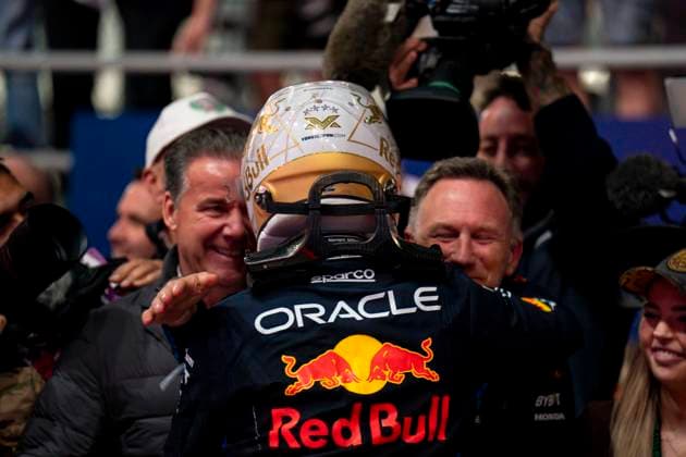 December 1, 2024, Lusail, Qatar: Dutch driver MAX VERSTAPPEN (Red Bull Racing) celebrates after winning the 2024 FIA Formula 1 Qatar Grand Prix at Lusail International Circuit in Lusail, Qatar. Lusail Qatar - ZUMAg147 20241201_fap_g147_015 Copyright: xJamesxGasperottix