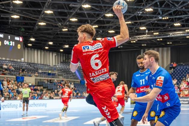01 12 2024, xkkux, Handball, 2 BL, Bergischer HC HSG Nordhorn Lingen, Düsseldorf, PSD Bank Dome, 2 Bundesliga, Season 2024 2025 Maximilian Jaeger 6 HSG Nordhorn Lingen NRW Germany