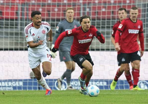 01 12 2024 Soccer Season 2024 2025 2 Soccer Bundesliga 14 Matchday 1 FC Nürnberg FCN Club Fortuna Düsseldorf 1895 F95 Sportfoto Zink DaMa xdaxmax DFL regulations prohibit any use of photographs as image sequences and or quasi video only for editorial use Rafael Lubach 18, 1 FC Nürnberg FCN